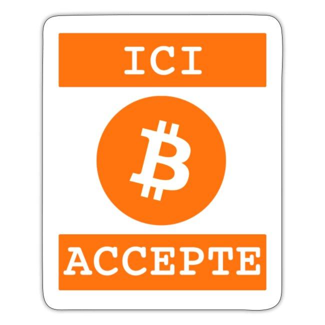 Sticker btc accepte pour tout commerce cryptoquiz